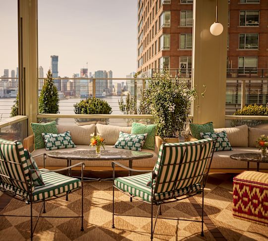 Comfortable Seating Area with a View at Leonessa Restaurant Terrace