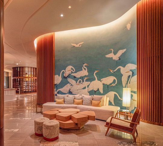 Art of Wall in Lobby of Conrad Orlando