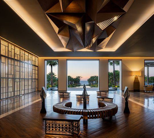 ruang lounge interior hotel