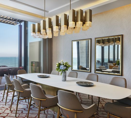 Dining Area in Suite with Terrace and Ocean View