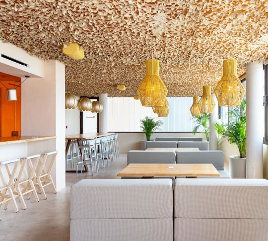 View of Beach Club Restaurant Seating area