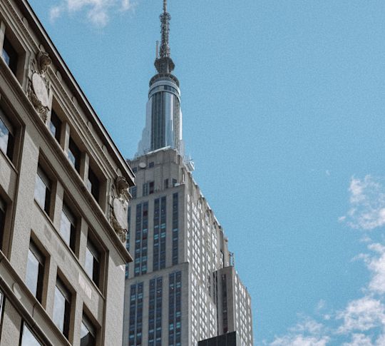 Close up View of Upper Section of Hotel Exterior at Daytime