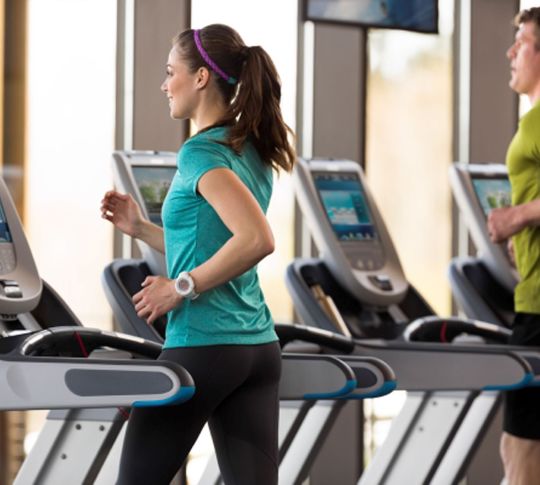 guests on treadmills