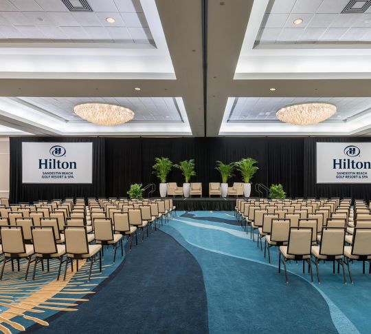 Meeting room with chairs