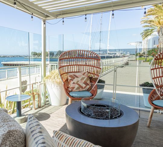 Outdoor Patio with a Firepit