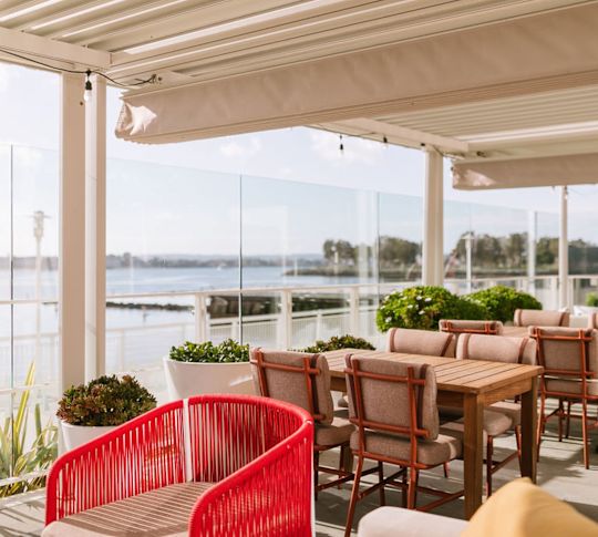 Dining Area in Patio of Hudson and Nash Restaurant