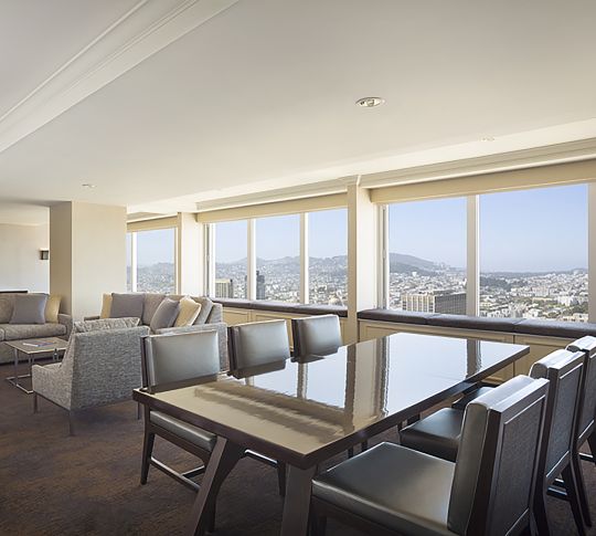 Presidential Parlor Seating with View of Outside