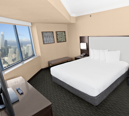 Suite Living Area with City View