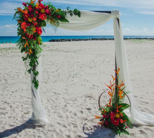 outdoor beach wedding venue