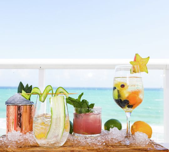 Fresh Cocktails with an Ocean View