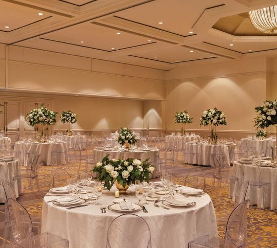ballroom with round tables