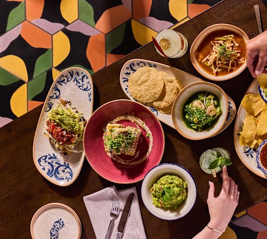 Todovos top down view of tacos