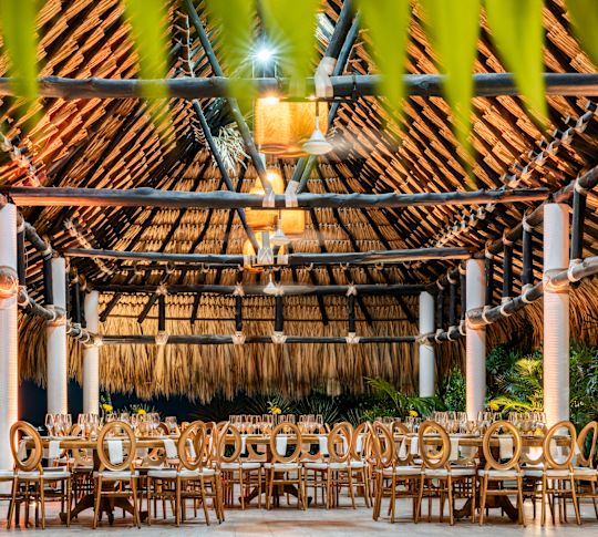 La Marina Kiosk with tables setup for outdoor event