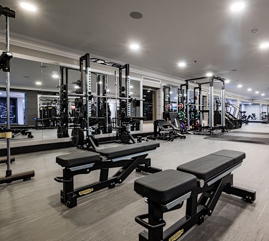 Strength Equipment in a Hotel Fitness Center
