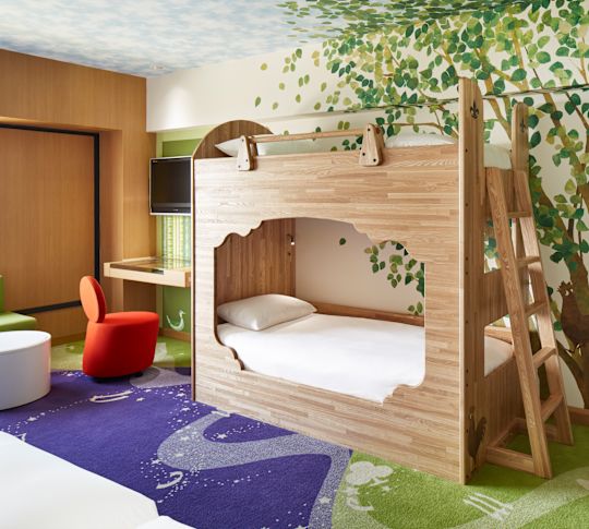Familjevänligt Magic Park-rum med TV och Bunk-sängar