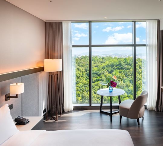 Hotelkamer met kingsize bed