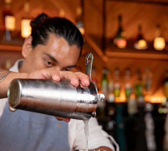 Conrad Tulum Bartender making drinks