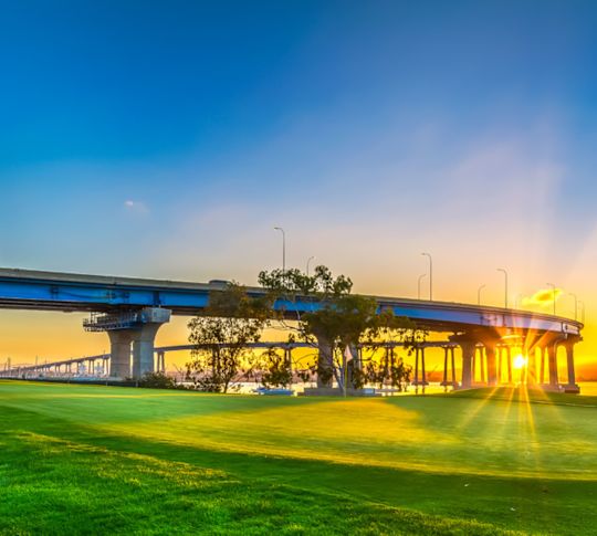 Curs de golf la apus