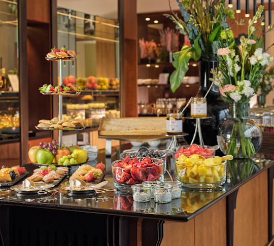 Buffet Foods on a Counter