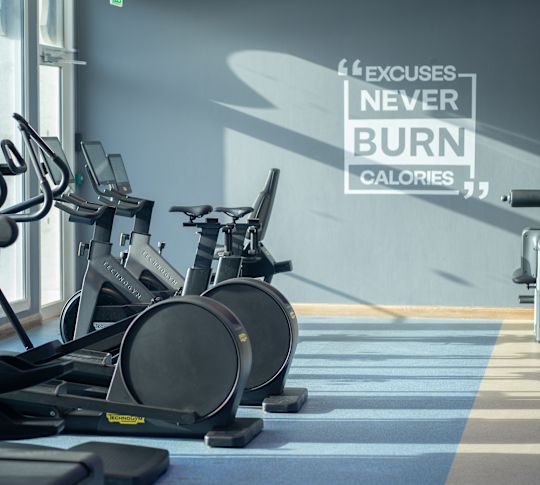 Fitness center with exercise machines