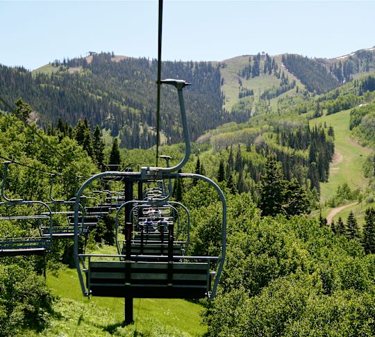 Chairlift in the mountains.