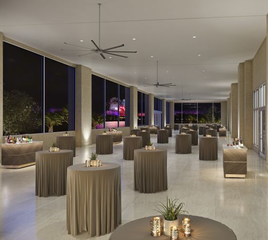 Waterside lanai meeting area