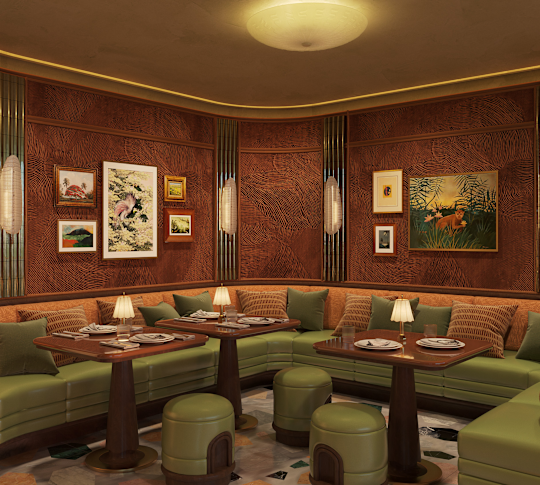 Cozy Sitting Area at a Restaurant-transition