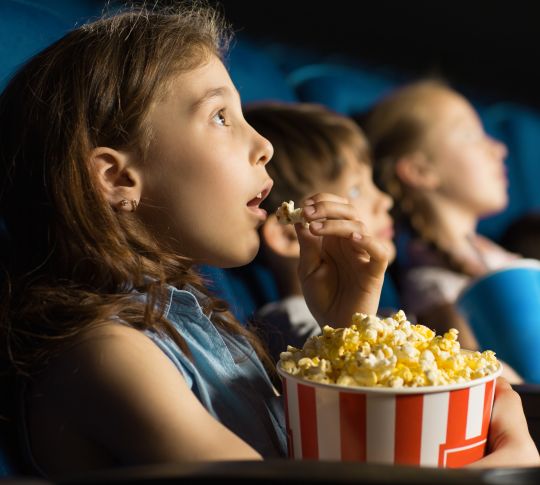 Children watching cinema