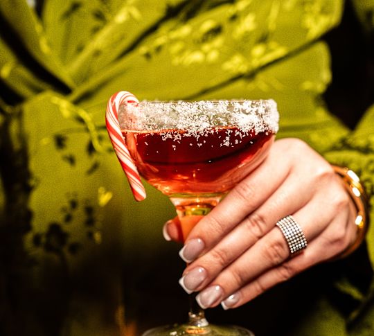 MURU festive brunch, peppermint cocktail