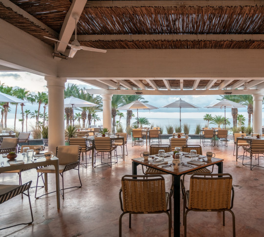 Dining Area of Talavera Restaurant with Beach View