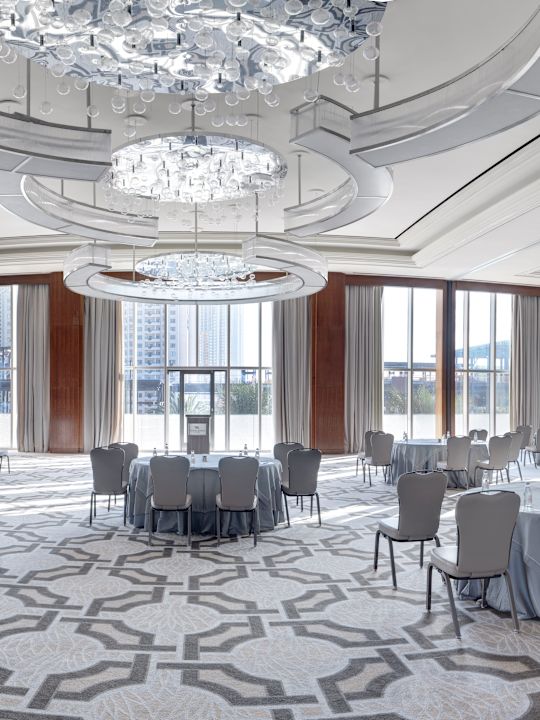 ballroom with large windows