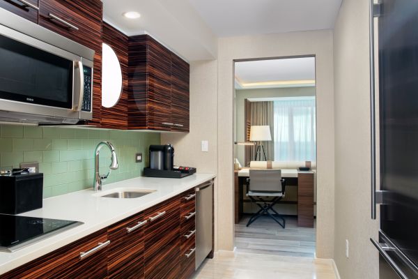 King Suite Kitchen with Room Technology