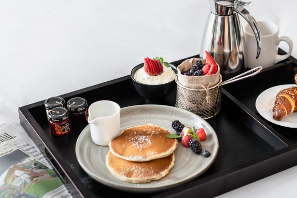 In-room Dining Breakfast on a tray