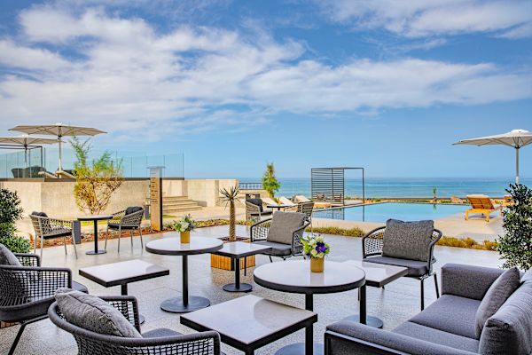 Outdoor Terrace at a Restaurant with Ocean View