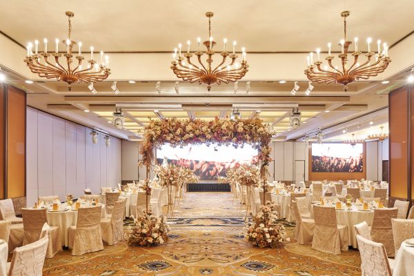 Royal Pavilion Ballroom setup for a wedding reception