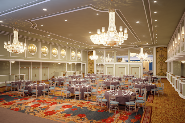 Ballroom With Event Set Up