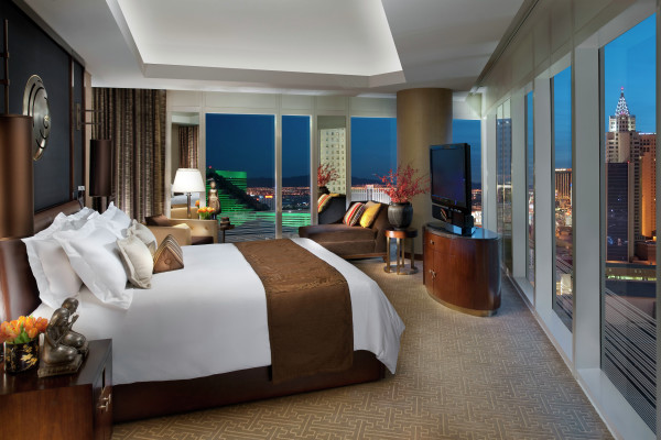 Bedroom Area of Penthouse Suite with Kingbed