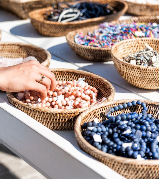 Food selection on table