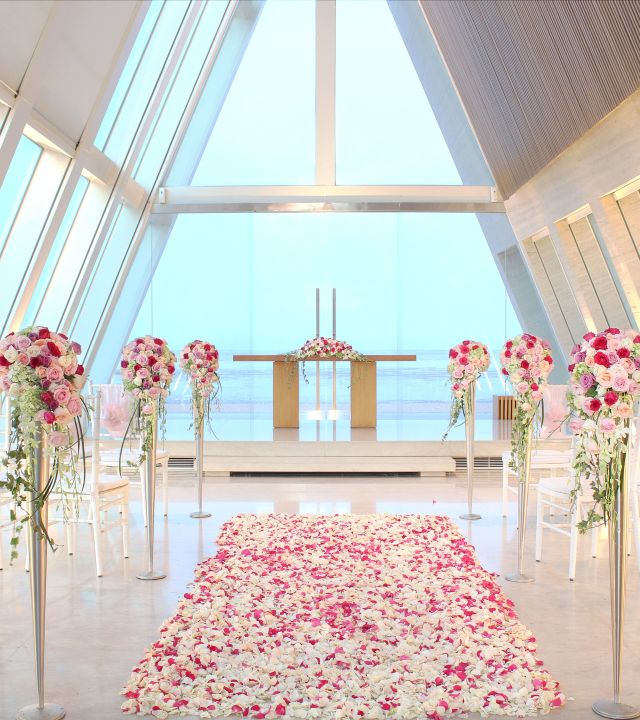 Wedding Chapel Decorated with Flowers