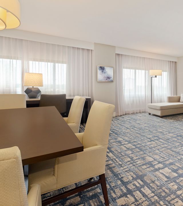 Suite Living Area with sofa and dining table