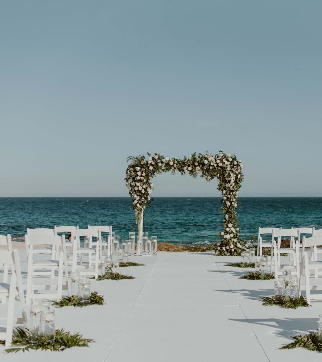 Beach Wedding Seating Setup