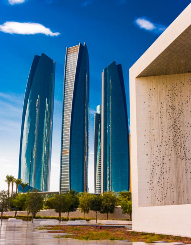 shot of Abu Dhabi towers