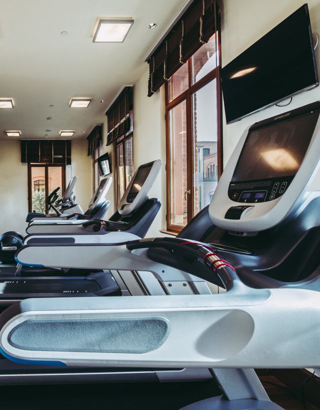 View of fitness machines