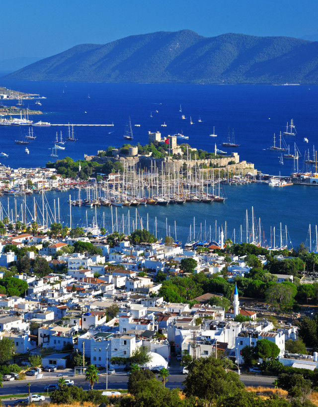 Aerial view of Bodrum city