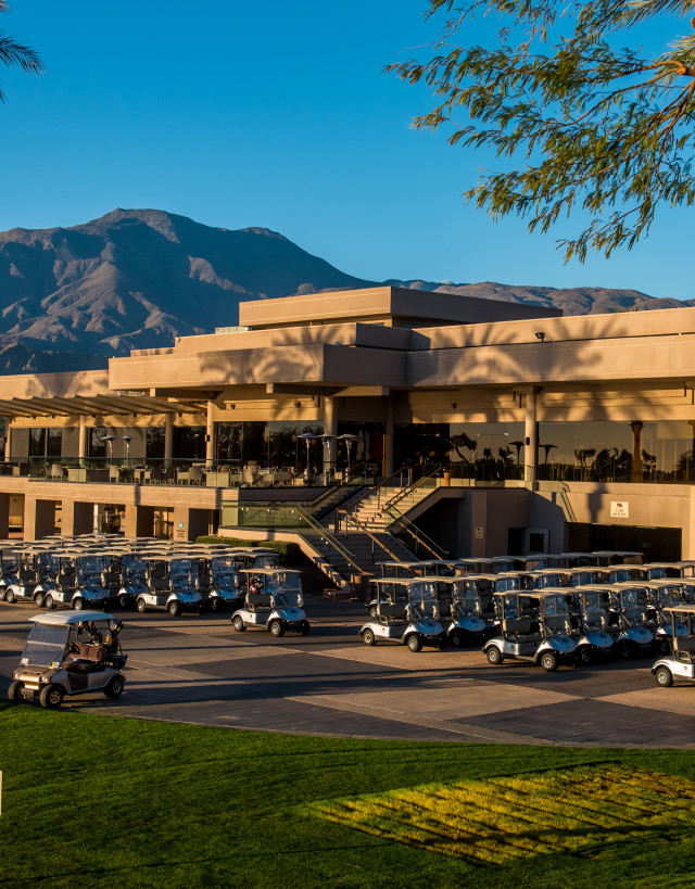 Golf Clubhouse and golf carts