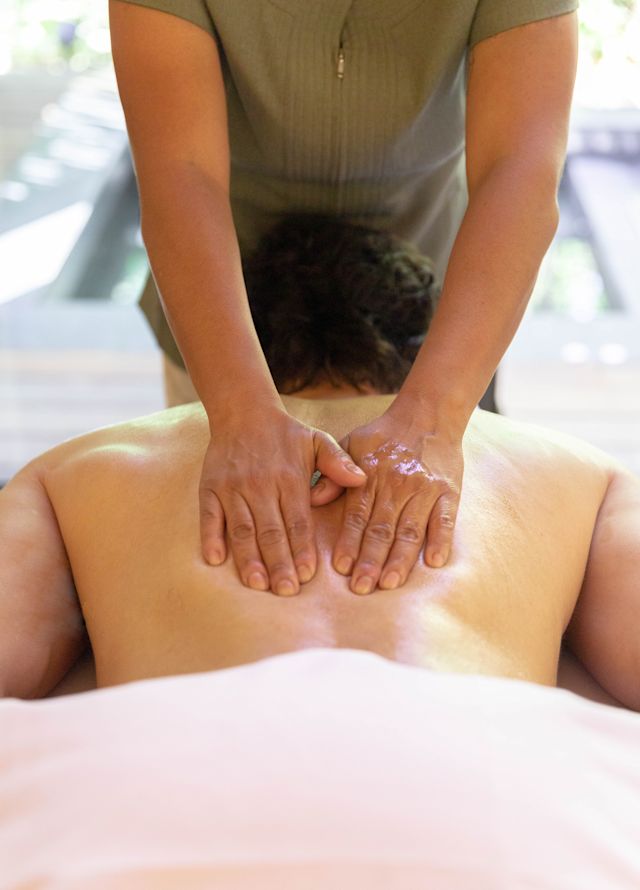 Person receiving massage
