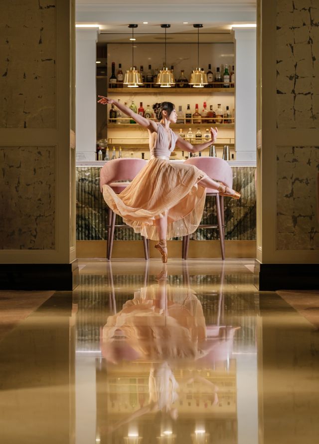 a ballet dancer at The Hedgerow Bar