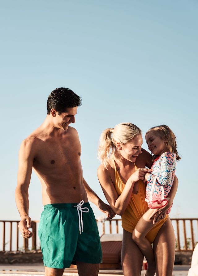 Family Having Fun at the Pool