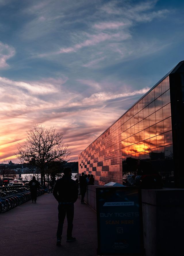 Hotel Exterior at Sunset