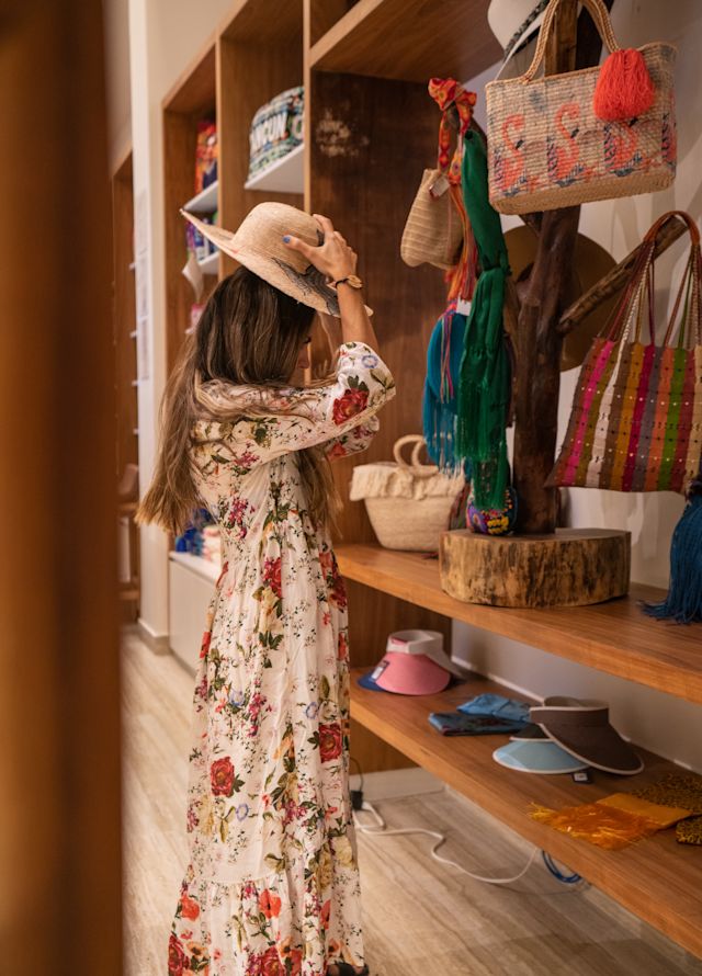A lady shopping at the Gift Shop